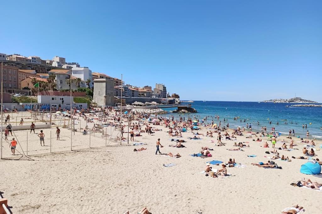 Super T2 Climatise Avec Balcon A Pied Plage Catalan Marseille Exteriér fotografie